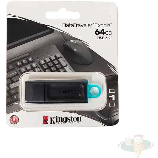 PENDRIVE  DATA TRAVELER EXODIA 64GB KINGSTON